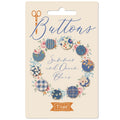 Tilda Creating Memories Summer Fabric-Covered Buttons, 10 pc (10mm & 12mm)