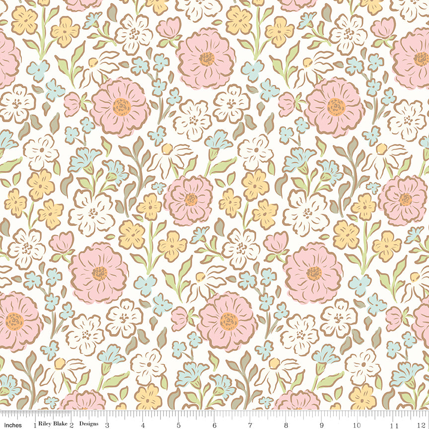 Little Posies Fat Quarter Bundle, 21 Pieces | Cayla Naylor for Riley Blake Designs