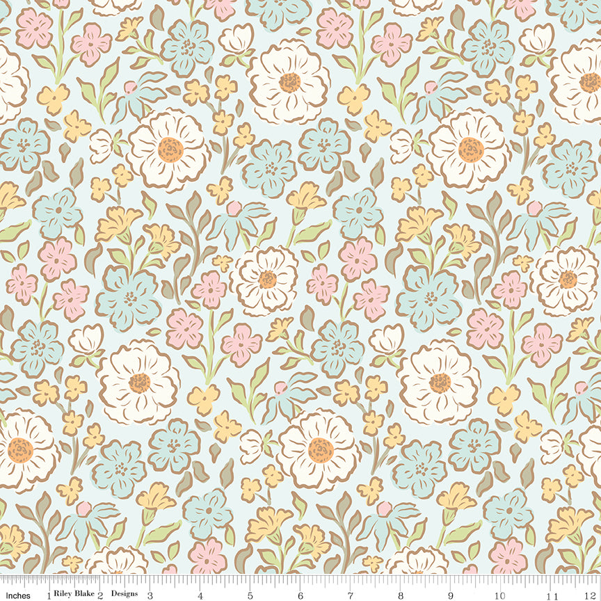 Little Posies Fat Quarter Bundle, 21 Pieces | Cayla Naylor for Riley Blake Designs
