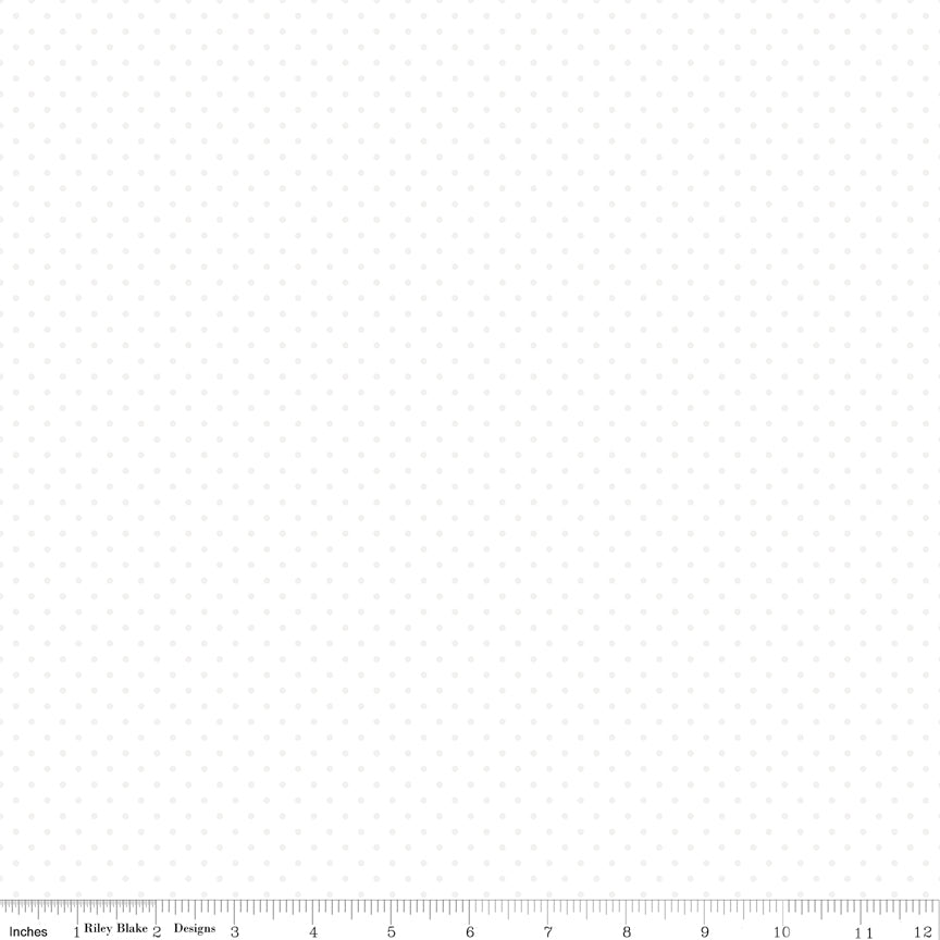 Swiss Dots – White Tone on Tone – Riley Blake Designs – Quilting Cotton Fabric (FQ, HY or Yard)