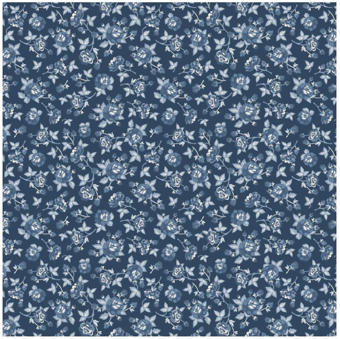 Poppie Cotton — Lakeland Blues — Fat Quarter Bundle — 9 Prints — by Samantha Walker