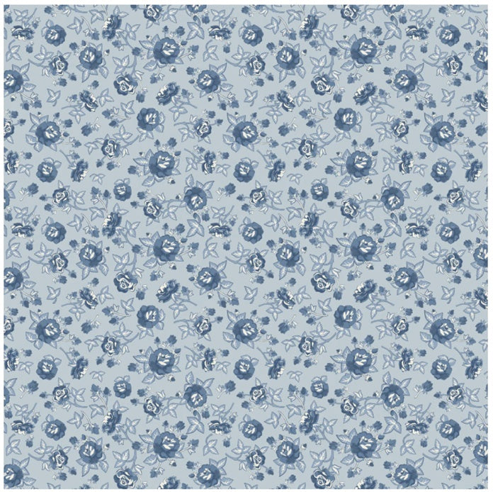 Poppie Cotton — Lakeland Blues — Fat Quarter Bundle — 9 Prints — by Samantha Walker