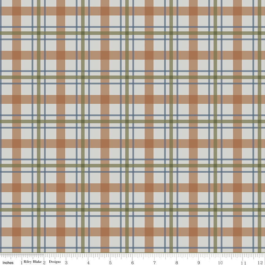 Riley Blake Flannel | Cretaceous Plaid Gray