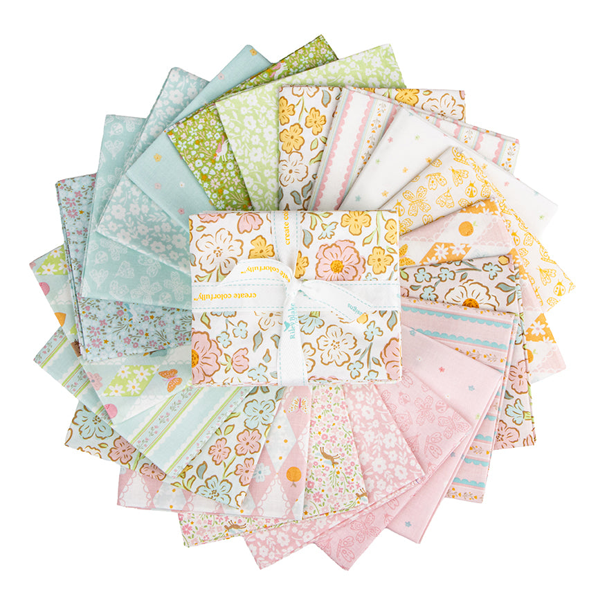 Little Posies Fat Quarter Bundle, 21 Pieces | Cayla Naylor for Riley Blake Designs
