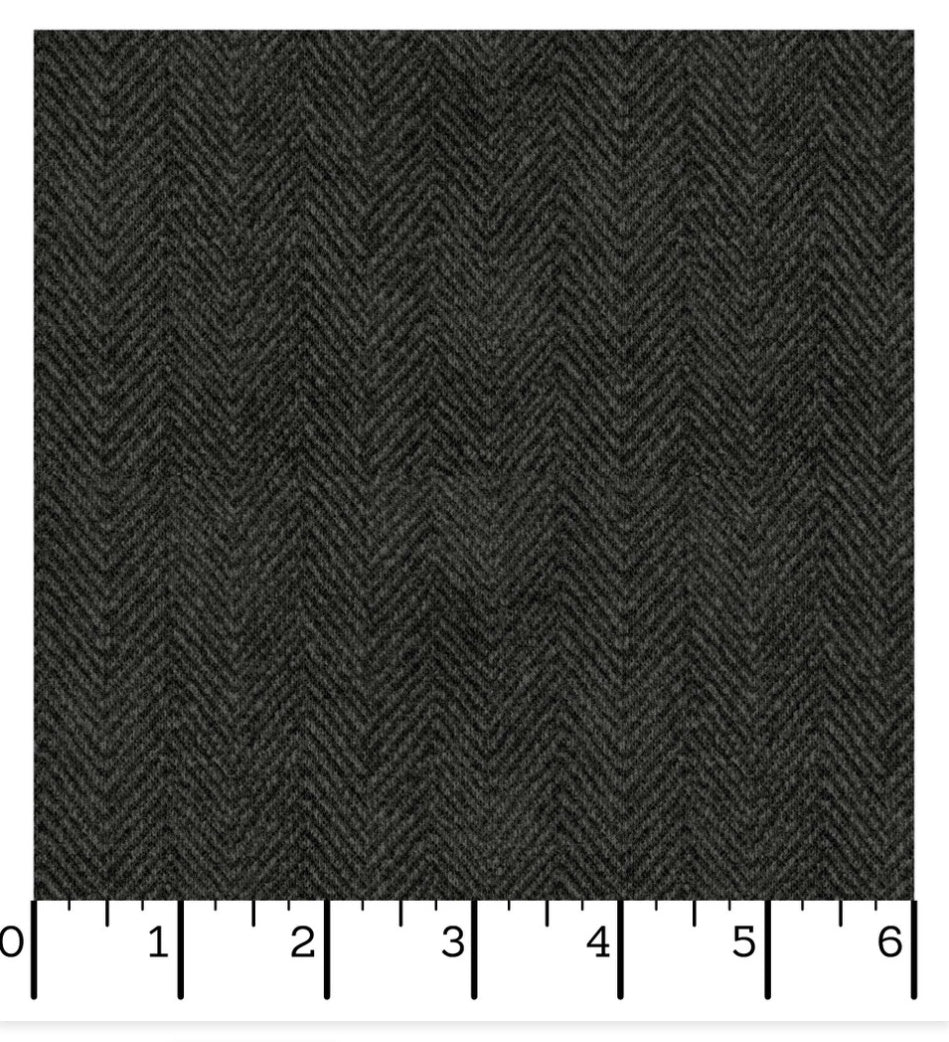 Woolies Flannel Herringbone - Gray Black | Bonnie Sullivan | Maywood Studio