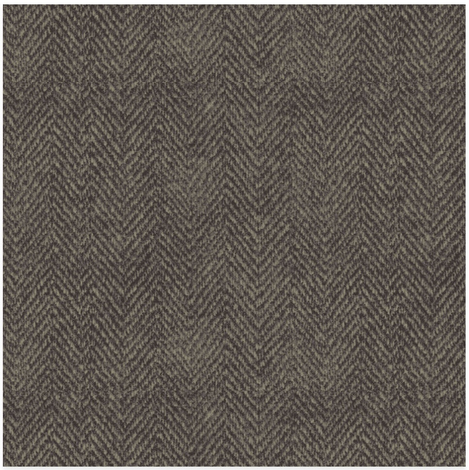 Woolies Flannel Herringbone - Black Brown | Bonnie Sullivan | Maywood Studio