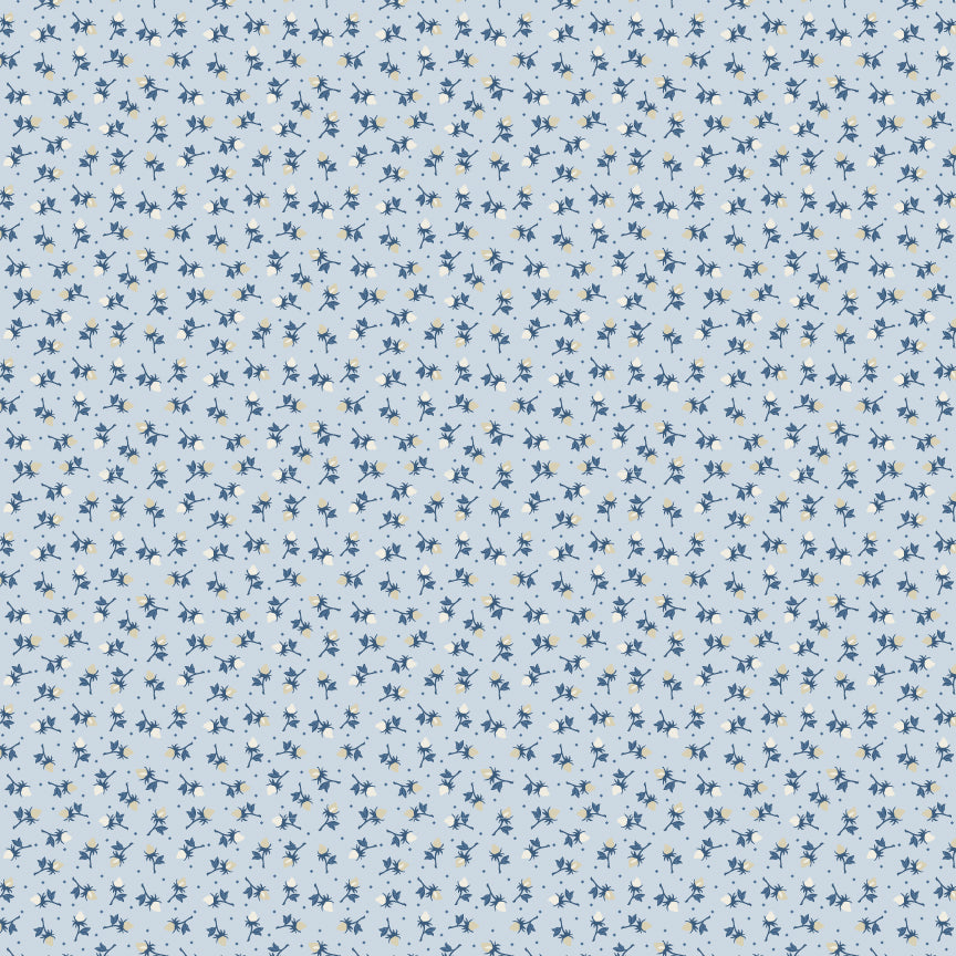 Poppie Cotton — Lakeland Blues — Half Yard Bundle — 9 Prints — by Samantha Walker