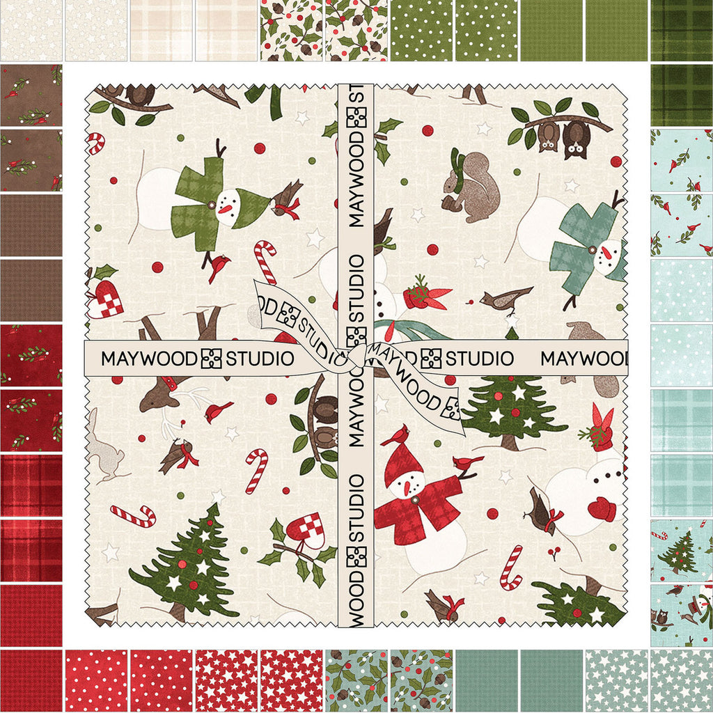 Snowtop Mountain Flannel by Bonnie Sullivan for Maywood Studio — 10" Square Pack (42 pieces)