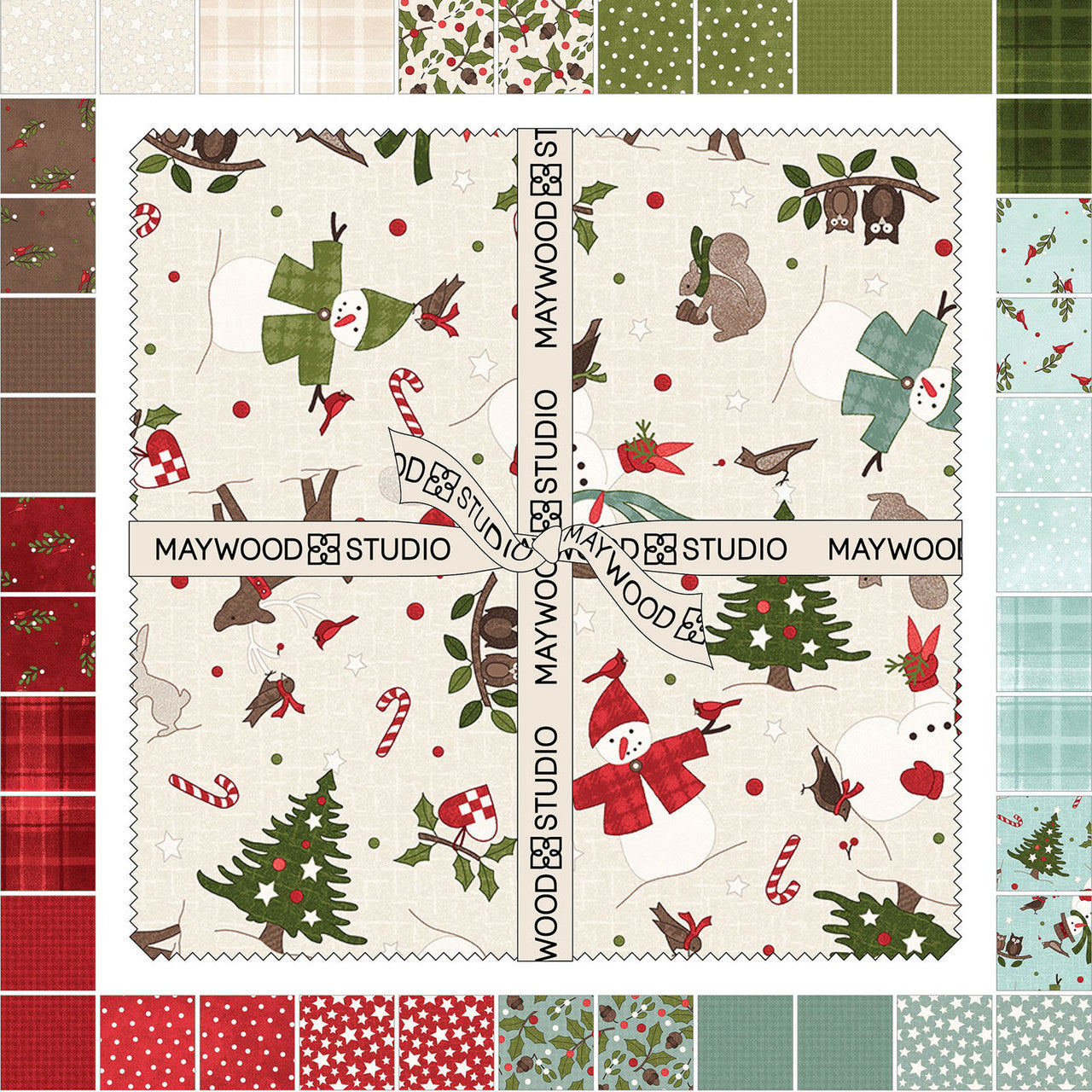 Snowtop Mountain Flannel by Bonnie Sullivan for Maywood Studio — 10" Square Pack (42 pieces)