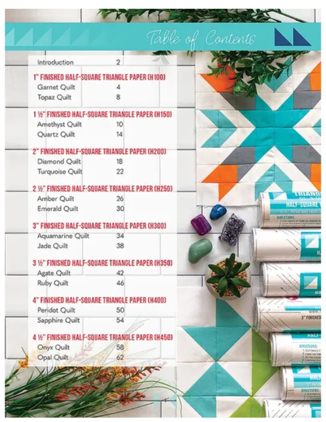 Triangles on a Roll Quilts Book by It's Sew Emma