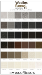 Maywood Studio — Woolies Flannel — Neutrals — 10" Squares
