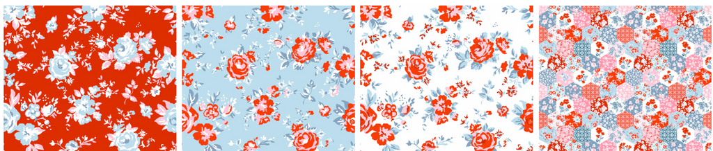 Poppie Cotton — Elise — Fat Quarter Bundle — 16 pcs — by Terri Henson