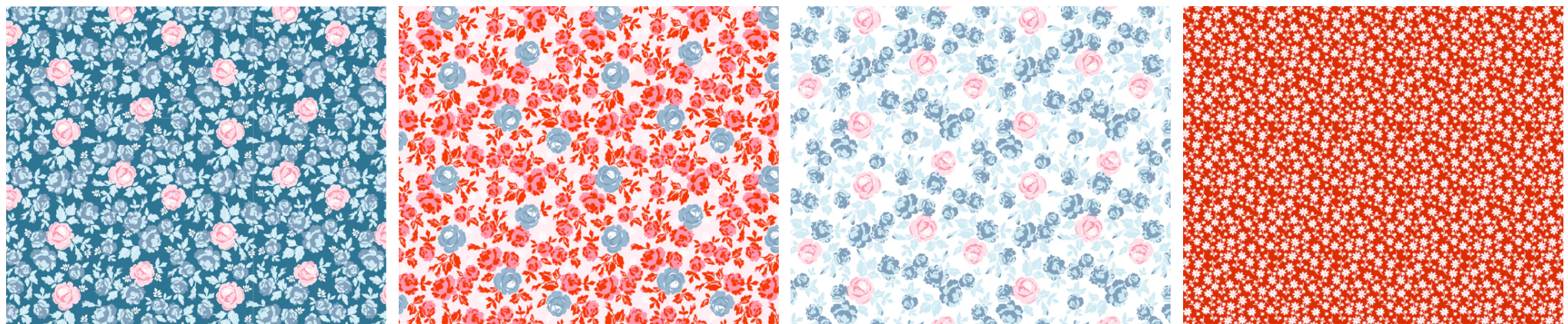 Poppie Cotton — Elise — Fat Quarter Bundle — 16 pcs — by Terri Henson