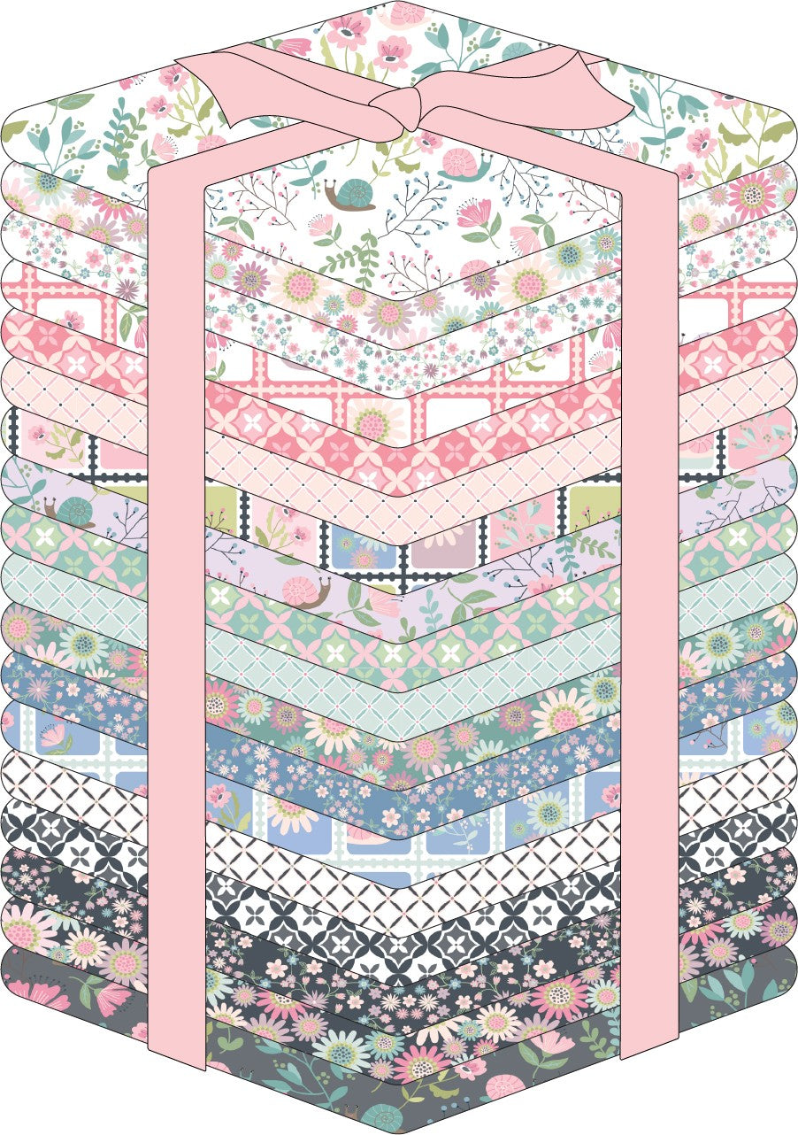 Le Petit Escargot by Lori Woods for Poppie Cotton — 18-Piece Fat Quarter Bundle