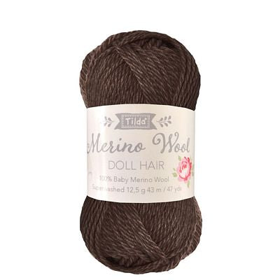 Tilda- Yarn for Doll Hair Dark Brown