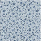 Elegant Rose Medium  Poppie Cotton Lakeland Blues  Quilting Cotton Fabric (FQ, HY or YD)