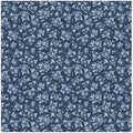 Elegant Rose Dark  Poppie Cotton Lakeland Blues  Quilting Cotton Fabric (FQ (20x22), HY, or Yard)