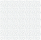 Poppie Cotton Rosebud Toss Light Quilting Fabric  Lakeland Blues Blender (Fat Quarter, Half Yard, Yard)