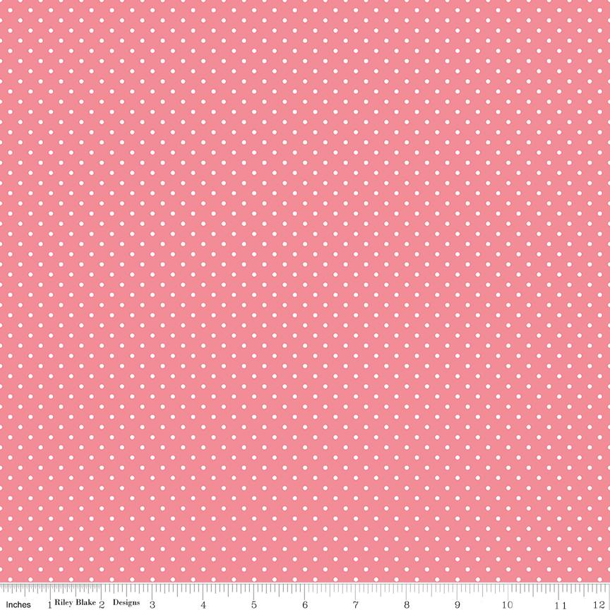 Swiss Dots - Sugar Pink  Riley Blake Designs  Fat Quarter, Half Yard or Yard