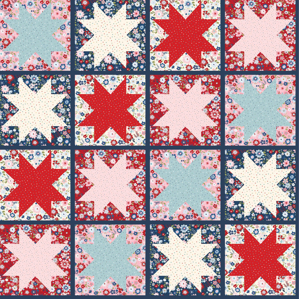 Hip Hip Hooray Liberty  Fat Quarter  Poppie Cotton Quilting Fabric