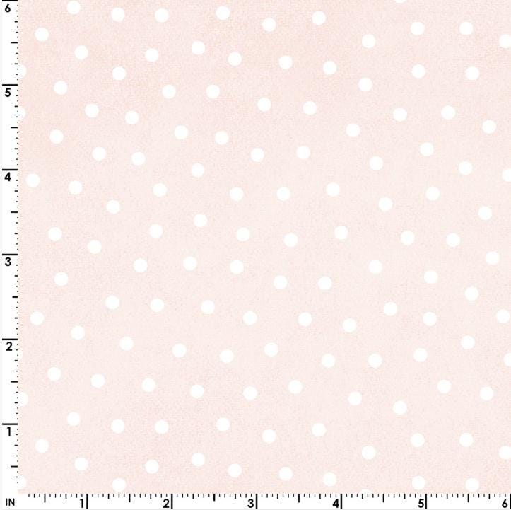 Little Lambies Woolies Flannel  Light Pink and White Polka Dots | Bonnie Sullivan for Maywood Studio