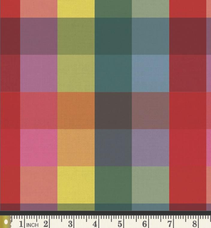 Large Plaid in Rainbow  Picnic Wovens by Suzy Quilts for Art Gallery Fabrics  Yarn Dyed Woven - 100% Premium Cotton - 57/58"