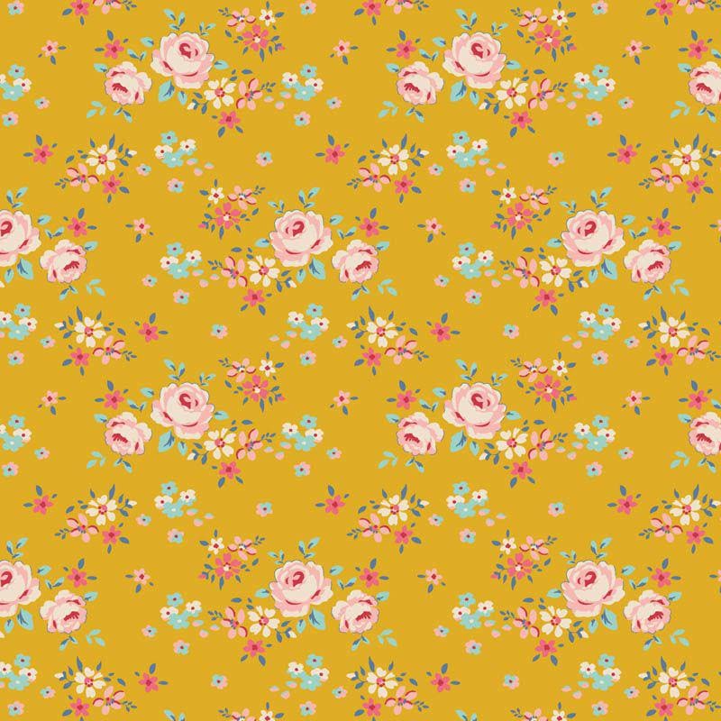Gracie Yellow · Tilda · Creating Memories Spring · Fat Quarters · Half Yards · Yards · 100% Quilting Cotton