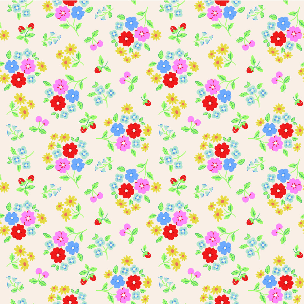 Bluebells & Buttercups Fat Quarter Bundle  Elea Lutz Floral Quilting Cotton Fabric