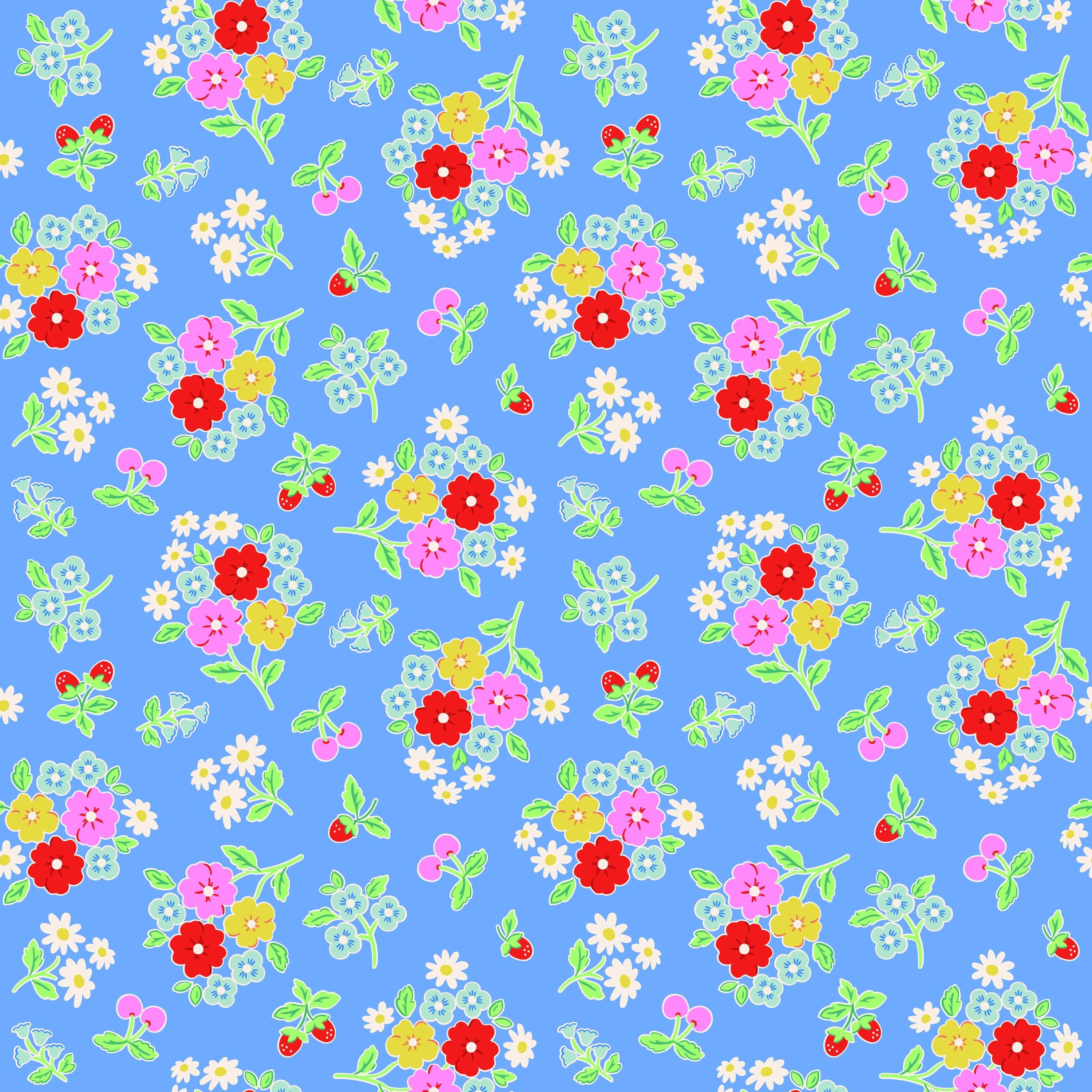 Bluebells & Buttercups Fat Quarter Bundle  Elea Lutz Floral Quilting Cotton Fabric