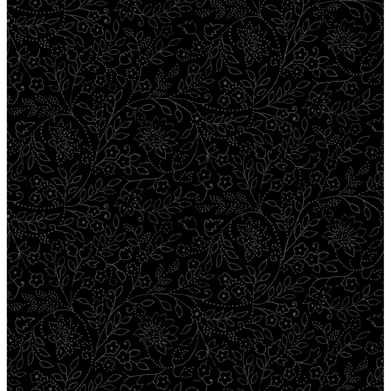 Black Tonal Blender  Solitaire Jasmine by Maywood Studio  Quilting Cotton Fabric by the Yard