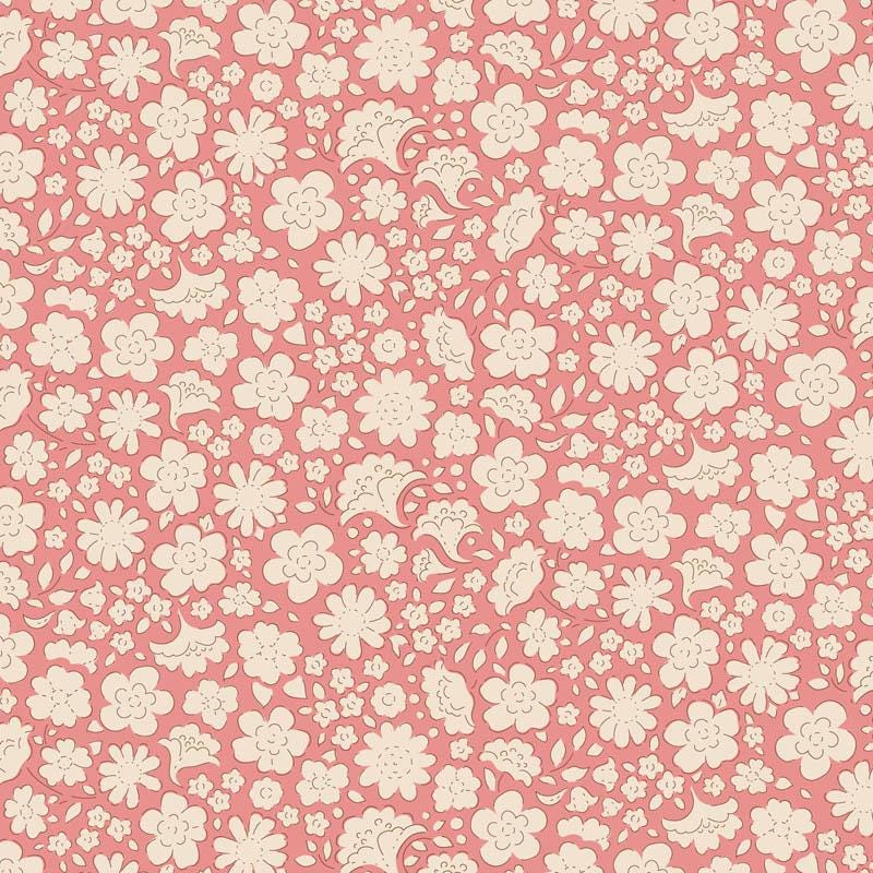 Carla Pink TIL130118 | Tilda Basics Creating Memories | Quilting Cotton Fabric | Continuous Yardage