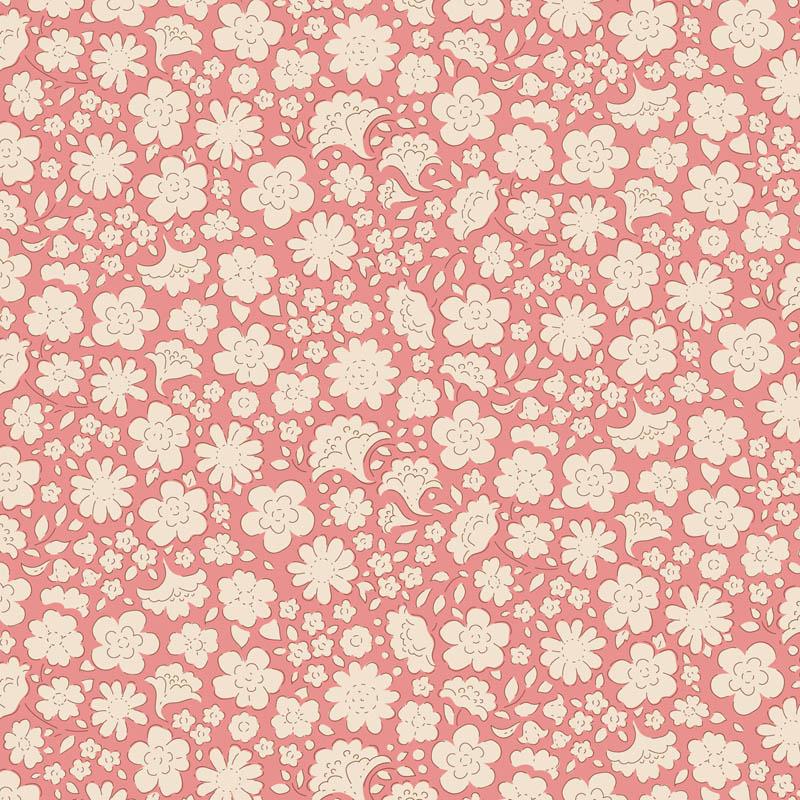 Carla Pink TIL130118 | Tilda Basics Creating Memories | Quilting Cotton Fabric | Continuous Yardage