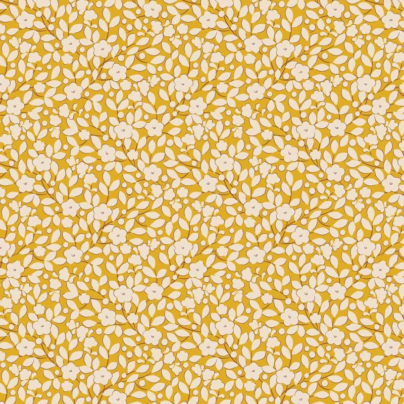 Avery Yellow TIL130120 | Tilda Basics Creating Memories | Quilting Cotton Fabric | Continuous Yardage