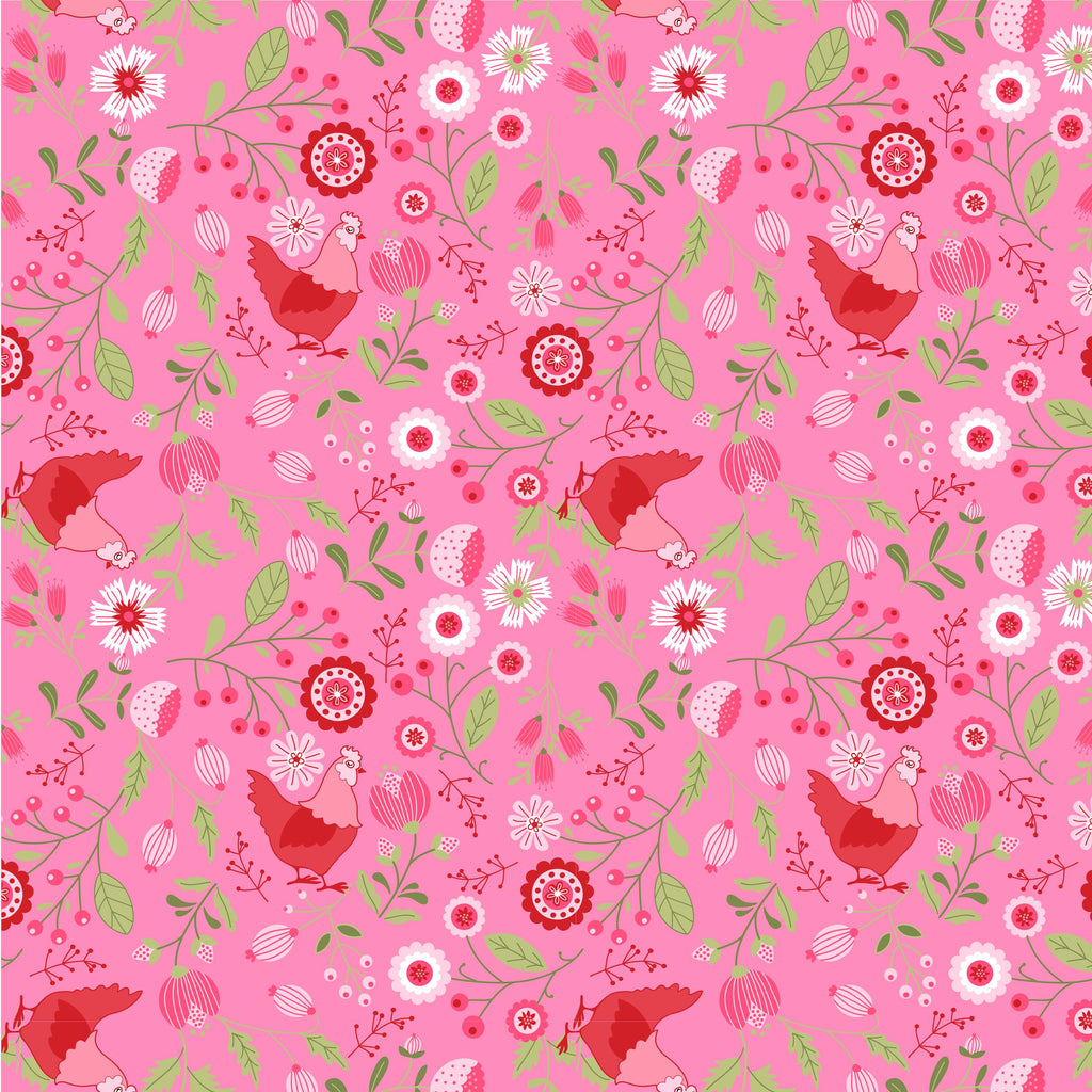 Smitten Chicken Fat Quarter Bundle  21 Fat Quarters  Poppie Cotton Floral Quilting Fabric