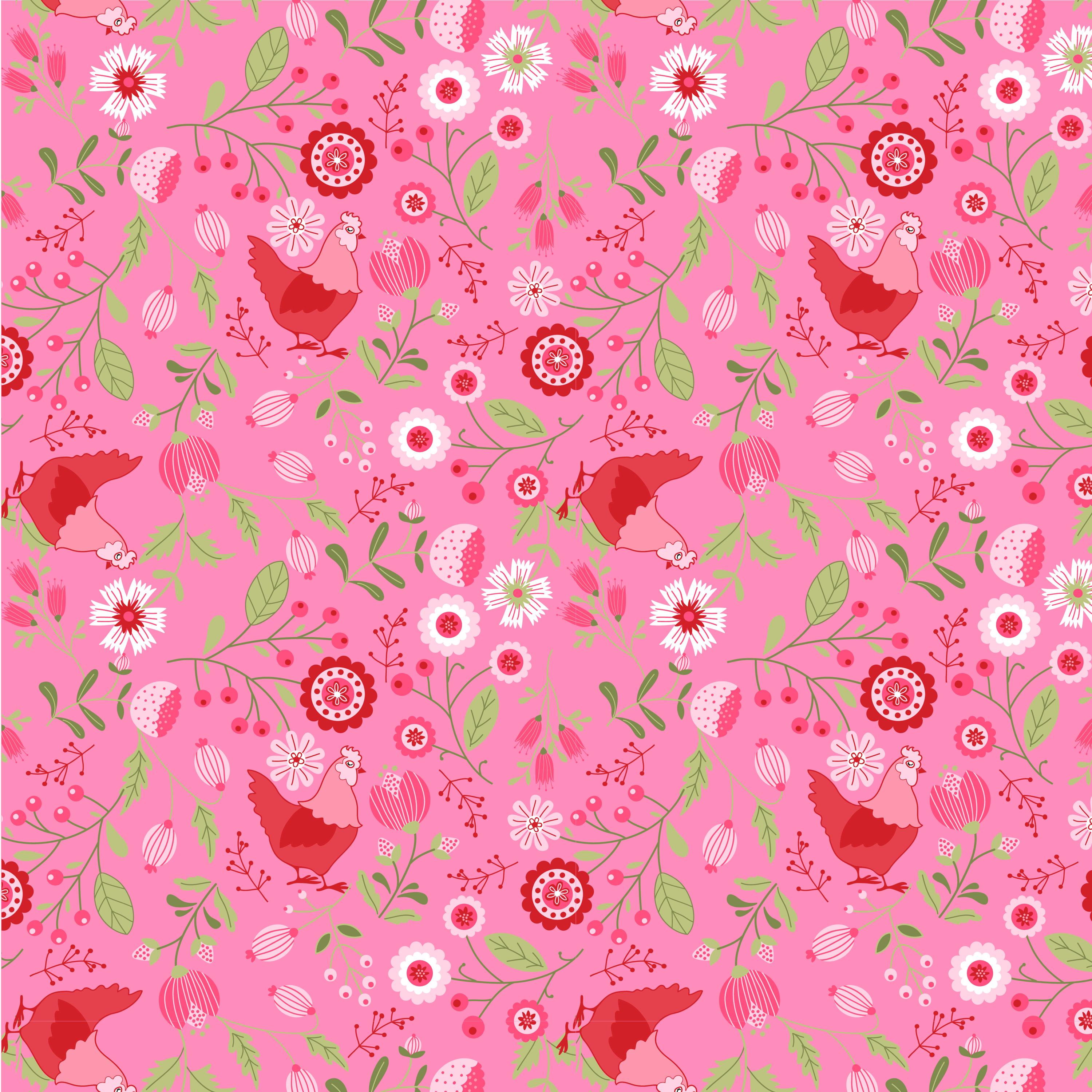 Smitten Chicken Fat Quarter Bundle  21 Fat Quarters  Poppie Cotton Floral Quilting Fabric