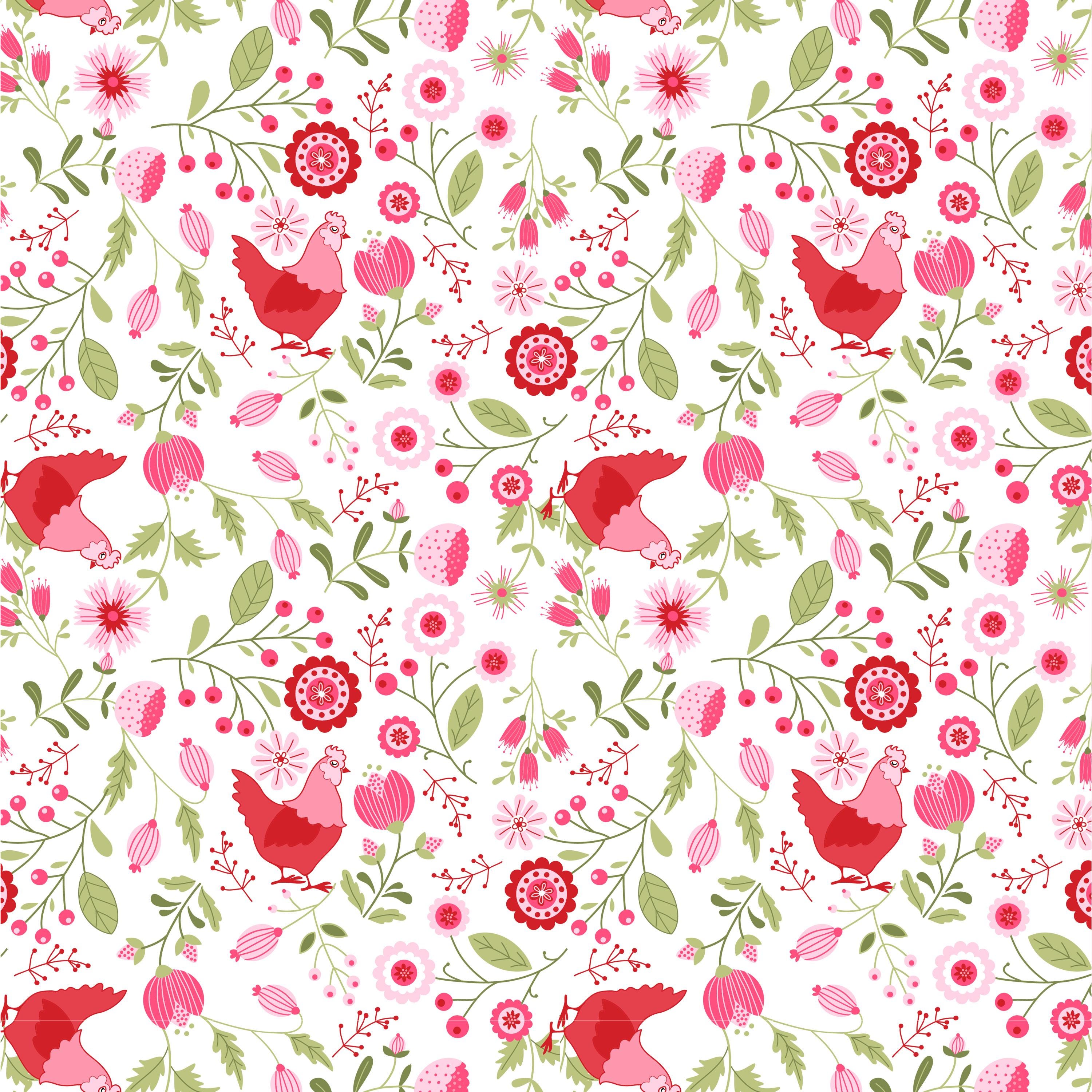 Smitten Chicken Fat Quarter Bundle  21 Fat Quarters  Poppie Cotton Floral Quilting Fabric