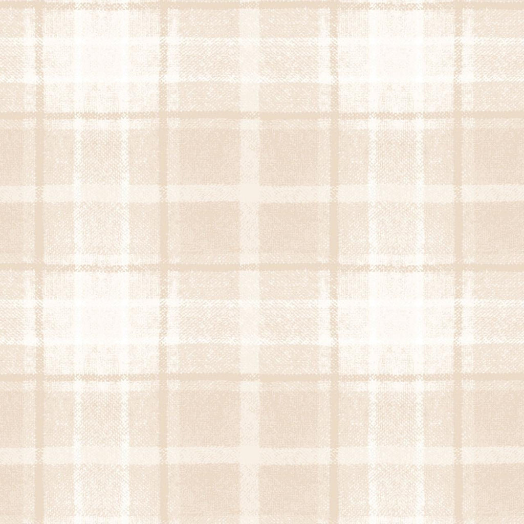 Snowtop Snowtop Mountain Flannel Big Plaid Cream  Bonnie Sullivan  MASF10896E  Christmas Winter Cotton Flannel Fabric