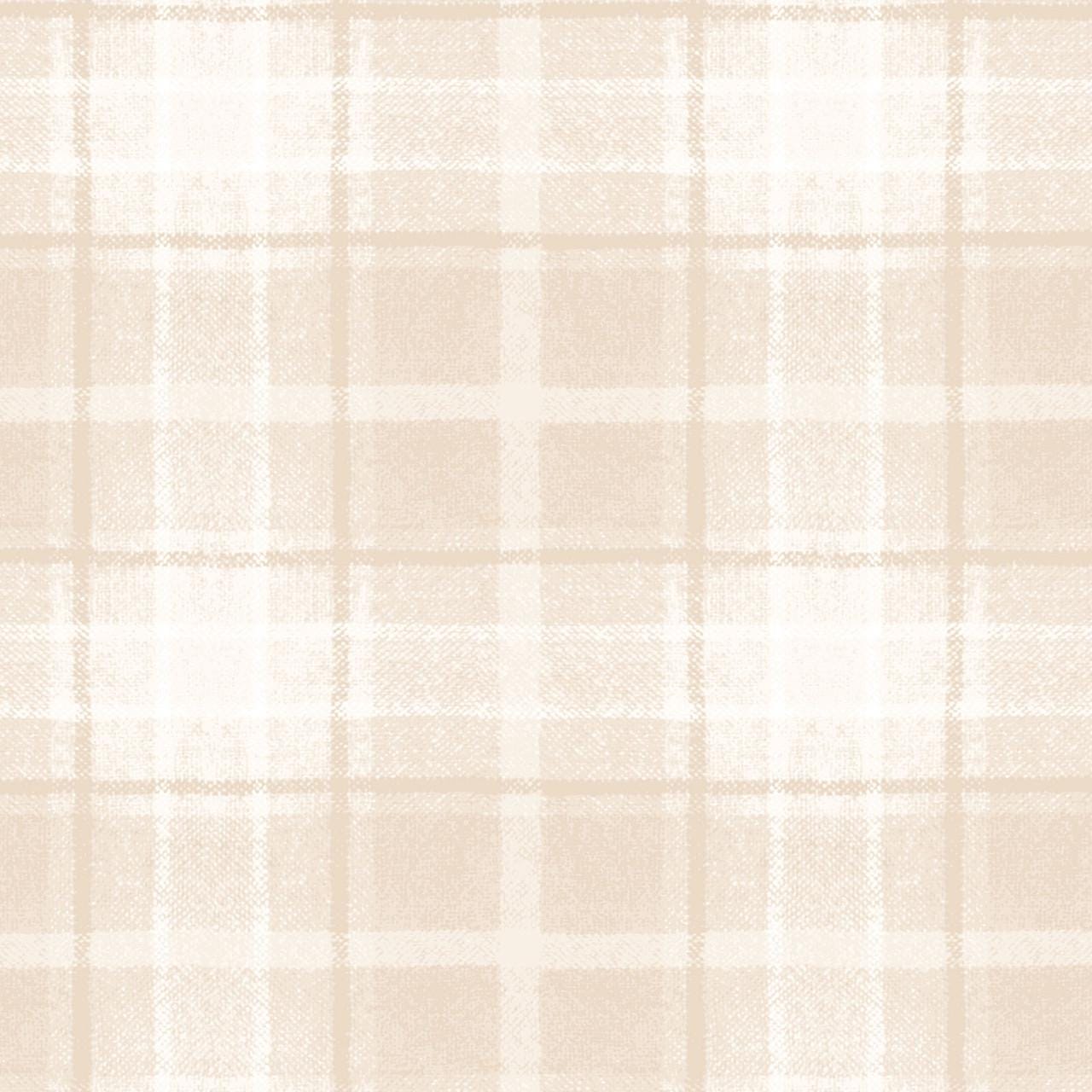 Snowtop Snowtop Mountain Flannel Big Plaid Cream  Bonnie Sullivan  MASF10896E  Christmas Winter Cotton Flannel Fabric