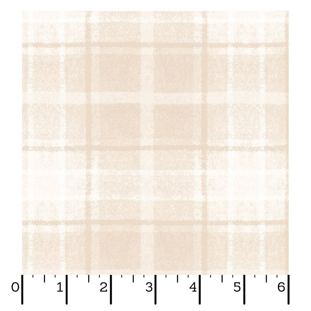 Snowtop Snowtop Mountain Flannel Big Plaid Cream  Bonnie Sullivan  MASF10896E  Christmas Winter Cotton Flannel Fabric