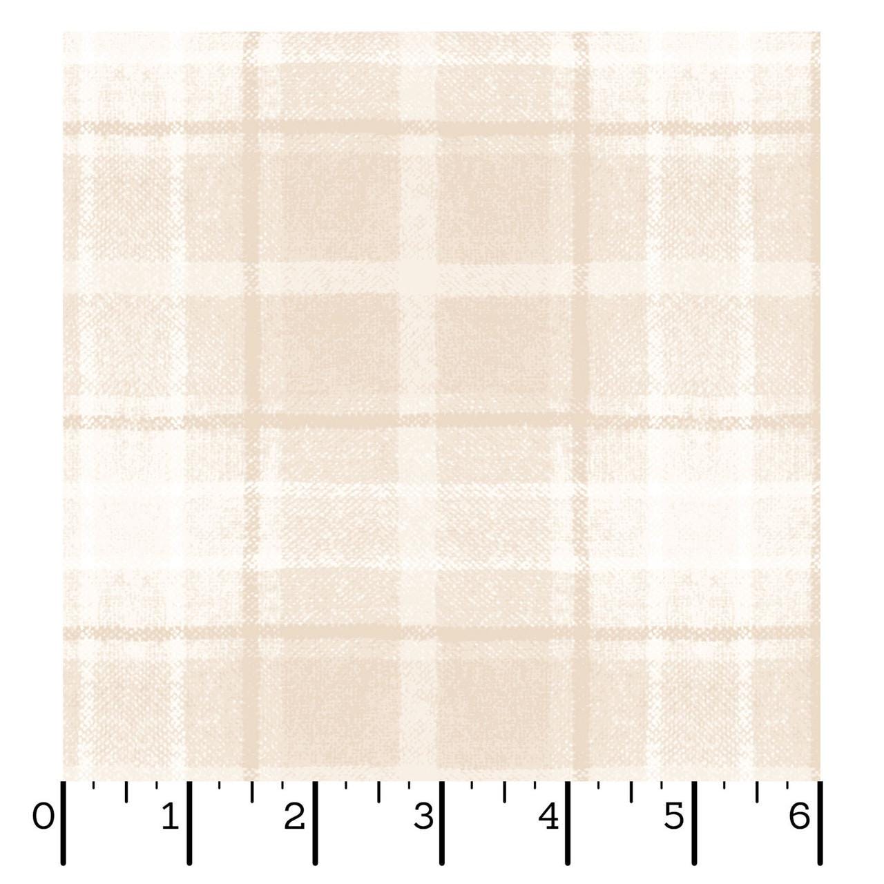 Snowtop Snowtop Mountain Flannel Big Plaid Cream  Bonnie Sullivan  MASF10896E  Christmas Winter Cotton Flannel Fabric