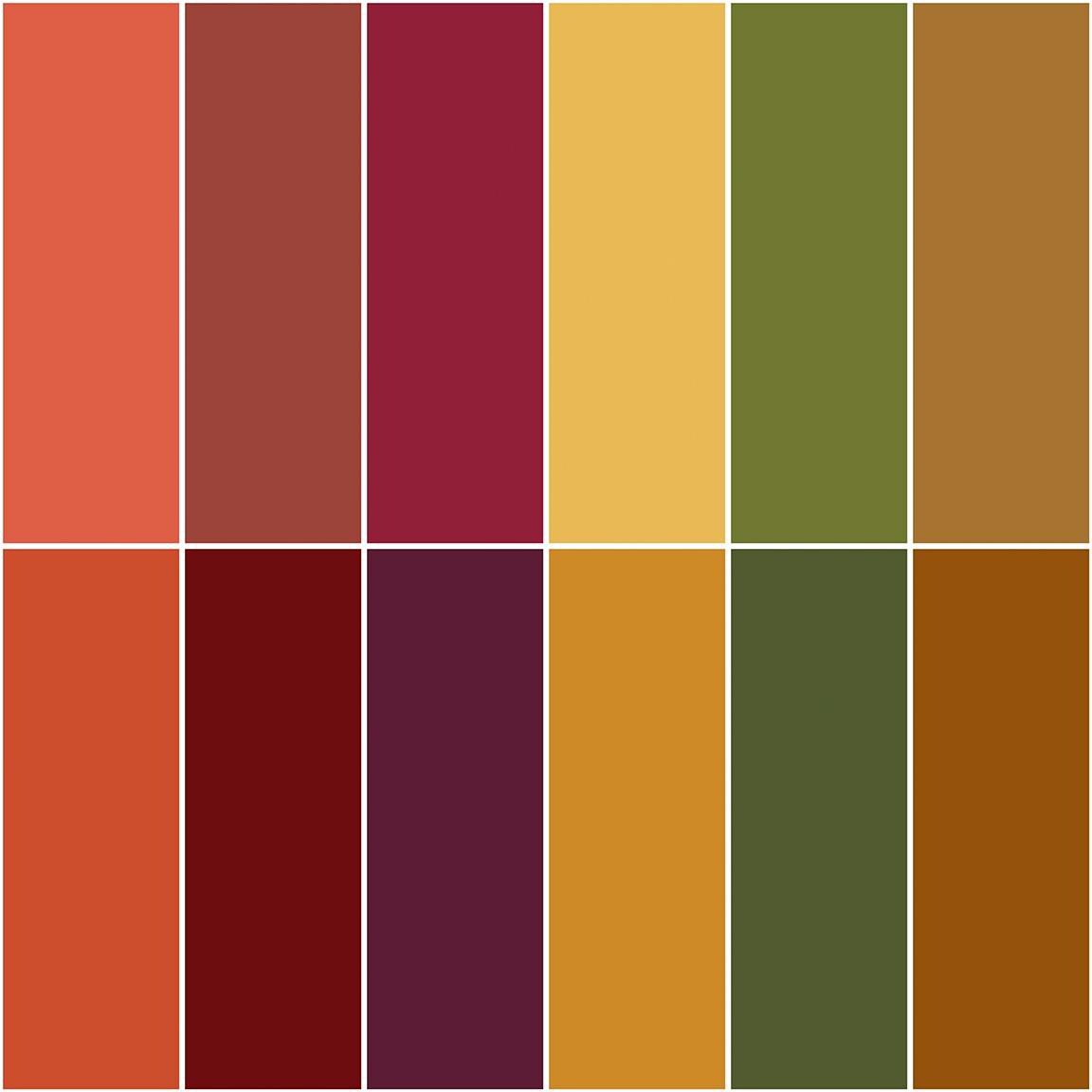 Confetti Cotton Autumn Fat Quarter Bundle  12 Fat Quarters  Riley Blake Solids  Fall Basics