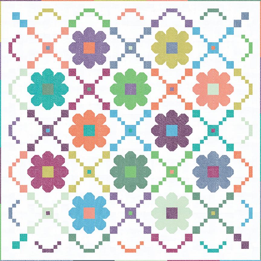 Christa Quilts Daisy Chain Quilt Pattern  Riley Blake Designs  Full Color Instructions