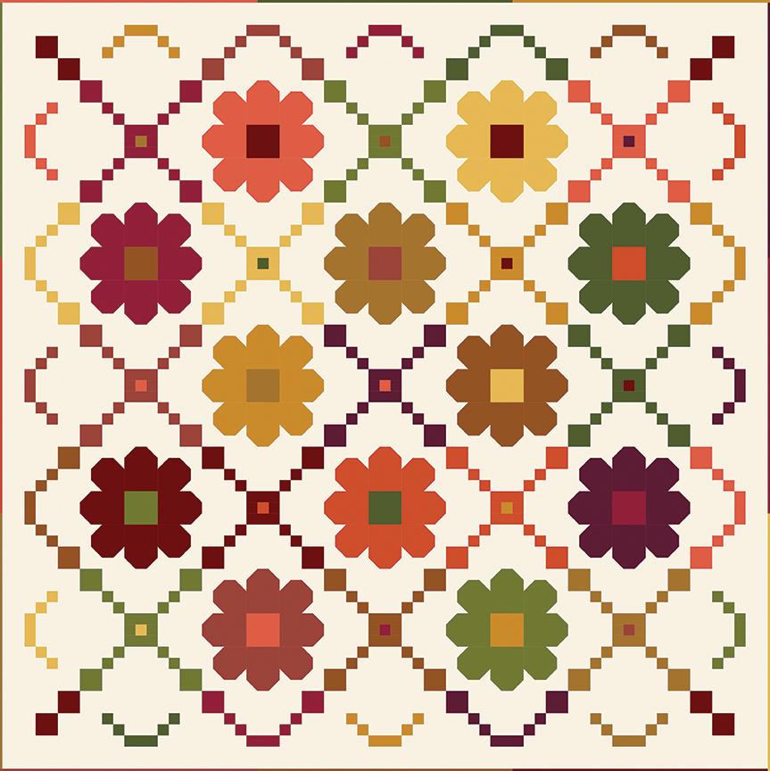 Christa Quilts Daisy Chain Quilt Pattern  Riley Blake Designs  Full Color Instructions