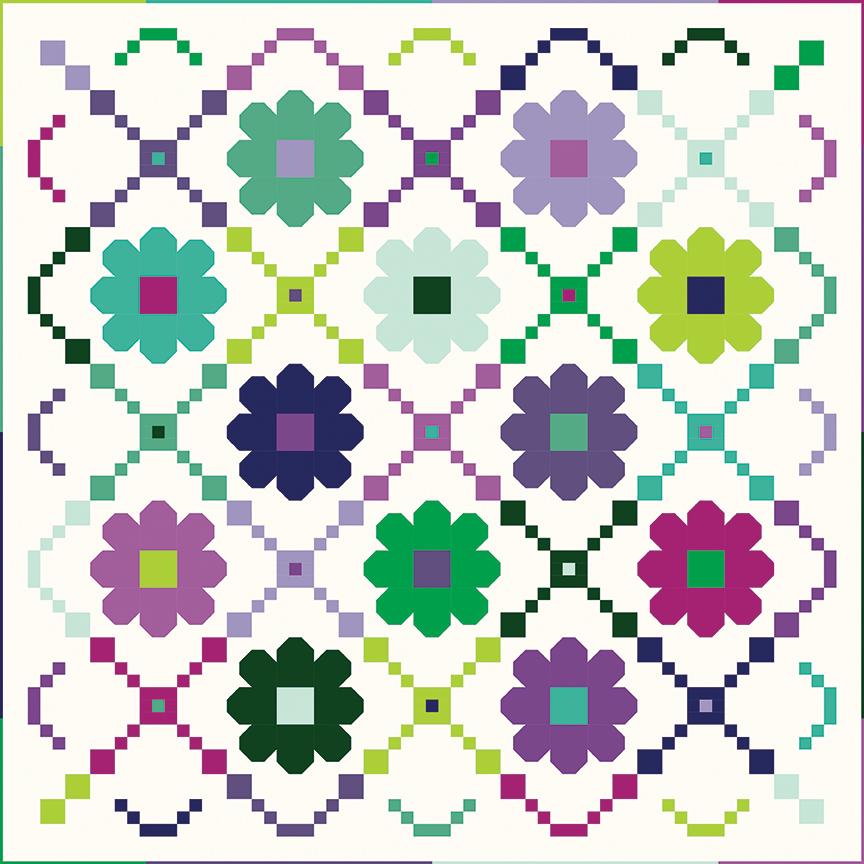 Christa Quilts Daisy Chain Quilt Pattern  Riley Blake Designs  Full Color Instructions