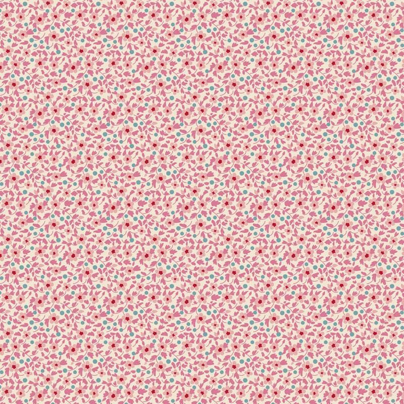 Brie Pink TIL130194 | Tilda Brie Basics | Quilting Cotton Fabric | Continuous Yardage