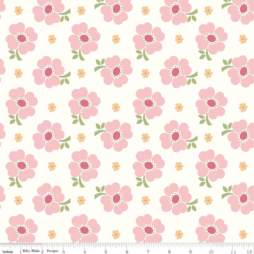 Bee Vintage 107/108" Wide Back Pink 3-Yard Package - Riley Blake Designs