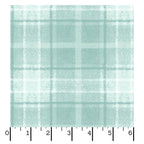 Snowtop Mountain Flannel Big Plaid Aqua  Bonnie Sullivan  MASF10896Q  Aqua Blue Plaid Cotton Flannel Yardage