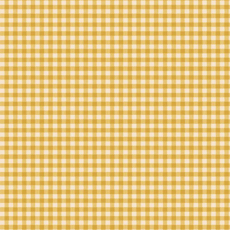 Gingham Yellow TIL160065 | Tilda Basics Creating Memories | Woven Cotton Fabric | Continuous Yardage