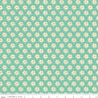 Southern Charm Peach Blossoms Mint · Riley Blake Quilting Cotton · C17441-MINT · 43/44" Yardage