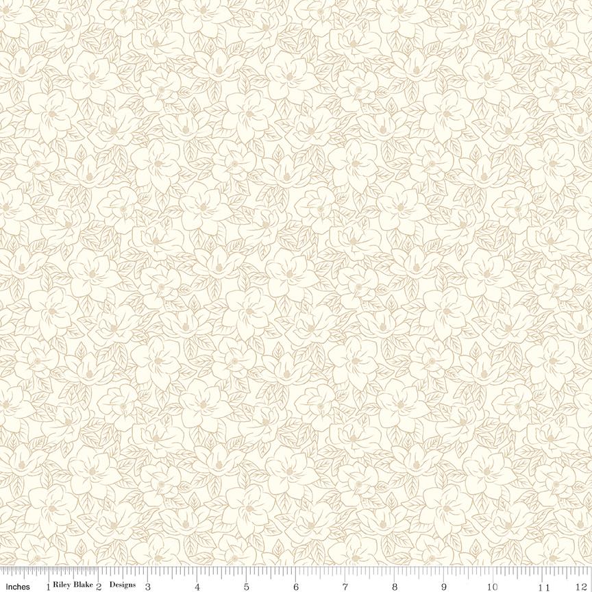 Southern Charm Magnolia Tonal Cloud · Riley Blake Quilting Cotton · C17445-CLOUD · 43/44" Yardage